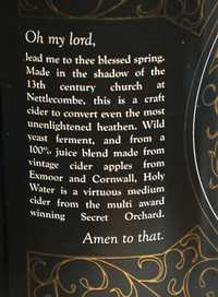 Secret Orchard Cider Holy Water review